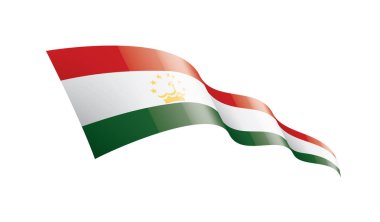 Tacikistan bayrağı, beyaz bir arka plan üzerinde vektör çizim