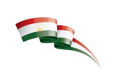 Tacikistan bayrağı, beyaz bir arka plan üzerinde vektör çizim