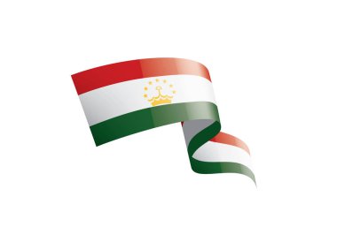 Tacikistan bayrağı, beyaz bir arka plan üzerinde vektör çizim