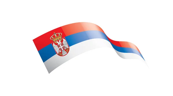 Serbia flag, vector illustration on a white background — Stock Vector