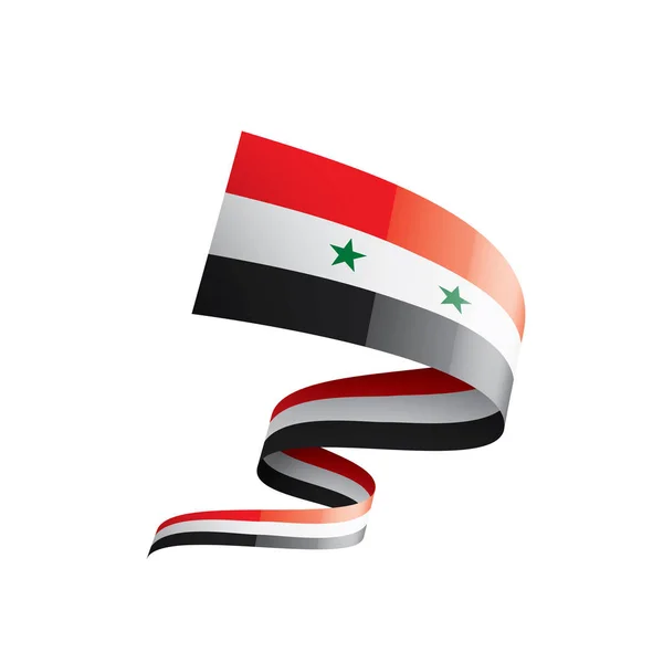 Syrien flagge, vektordarstellung auf weißem hintergrund — Stockvektor