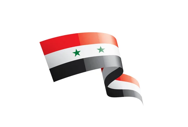 Прапор Сирії, Векторні ілюстрації на білому фоні — стоковий вектор