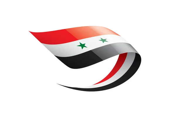 Bandera de Siria, ilustración vectorial sobre fondo blanco — Archivo Imágenes Vectoriales