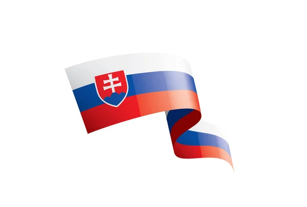スロバキア国旗、白の背景にベクトル画像 — ストックベクタ