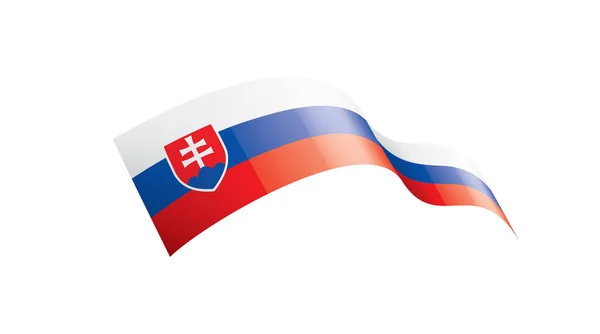 Slovakya bayrağı, beyaz bir arka plan üzerinde vektör çizim — Stok Vektör