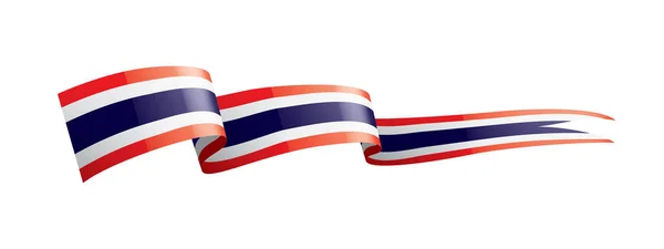 Tayland bayrağı, beyaz bir arka plan üzerinde vektör çizim — Stok Vektör