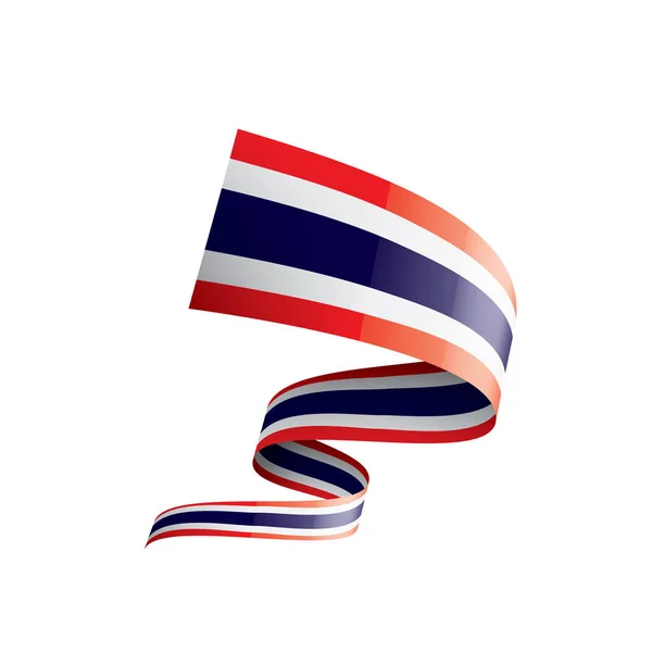 タイ国旗白い背景のベクトルイラスト — ストックベクタ