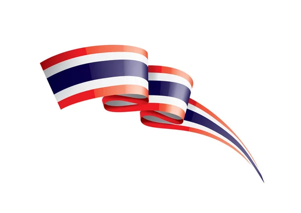 Drapeau Thaïlande, illustration vectorielle sur fond blanc — Image vectorielle