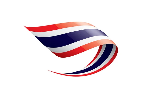 Thaiföld zászló, egy fehér háttér vektor illusztráció — Stock Vector