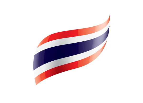 Thailändische Flagge, Vektorabbildung auf weißem Hintergrund — Stockvektor