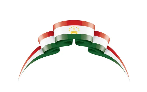 Tádžikistán vlajka, vektorové ilustrace na bílém pozadí — Stockový vektor