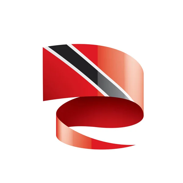 Trinidad ve Tobago bayrağı, beyaz arkaplanda vektör illüstrasyonu — Stok Vektör