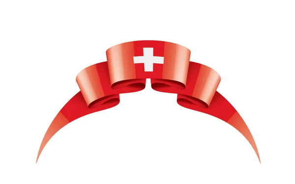 Switzerland flag, vector illustration on a white background — Stock Vector