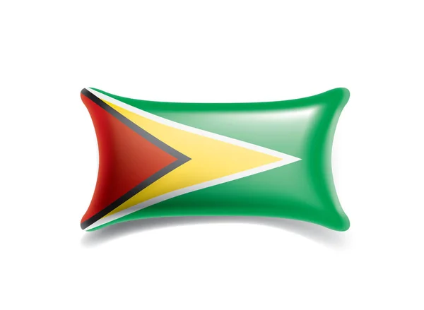 Guyana flagga, vektor illustration på en vit bakgrund — Stock vektor