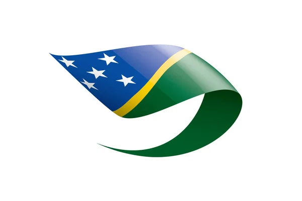 Flaga Wysp Salomona, ilustracja wektora na białym tle — Wektor stockowy