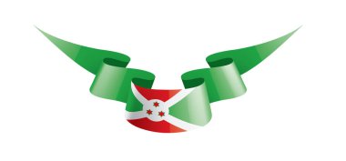 Burundi bayrağı, beyaz bir arka plan üzerinde vektör çizim