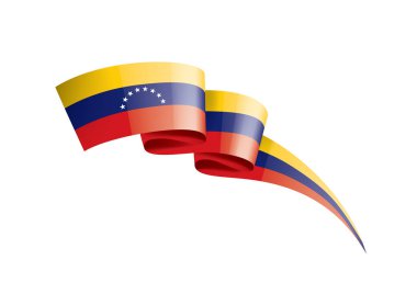Venezuela bayrak, beyaz bir arka plan üzerinde vektör çizim