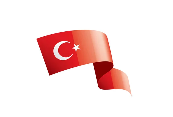 Bandeira da Turquia, ilustração vetorial sobre um fundo branco —  Vetores de Stock