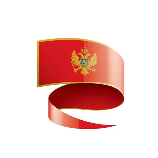 Montenegro-Flagge, Vektorabbildung auf weißem Hintergrund — Stockvektor