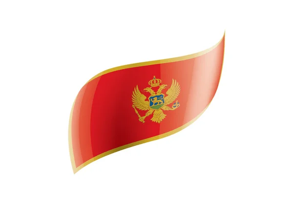 Bandera montenegro, ilustración vectorial sobre fondo blanco — Vector de stock