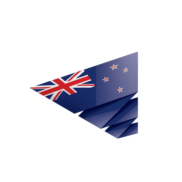 新西兰国旗，白色背景上的矢量插图 — 图库矢量图片