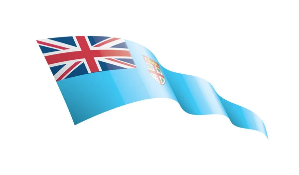 Fiji flag, vector illustration on a white background — Stock Vector