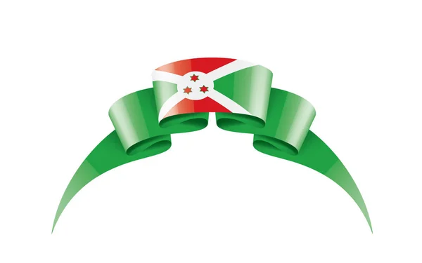 Burundis flagga, vektorillustration på vit bakgrund — Stock vektor