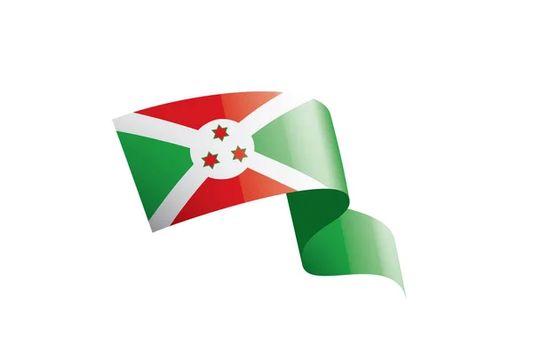 Bandera de Burundi, ilustración vectorial sobre fondo blanco — Vector de stock