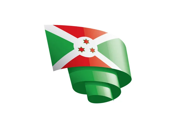 Bandera de Burundi, ilustración vectorial sobre fondo blanco — Vector de stock