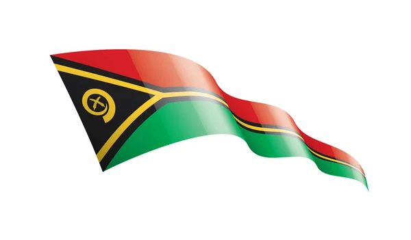 Vanuatu zászló, vektor illusztráció fehér alapon — Stock Vector