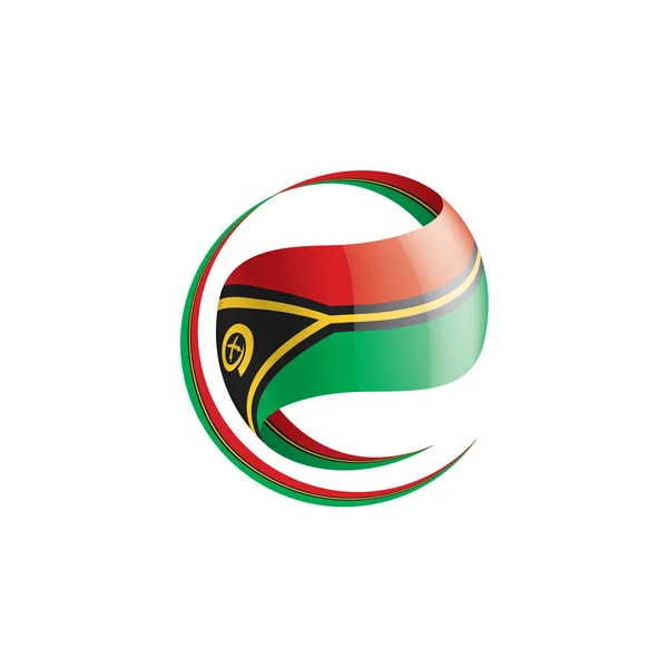Bandeira Nacional Vanuatu Ilustração Vetorial Sobre Fundo Branco — Vetor de Stock