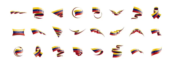 Vlag van Venezuela, vectorillustratie op een witte achtergrond — Stockvector