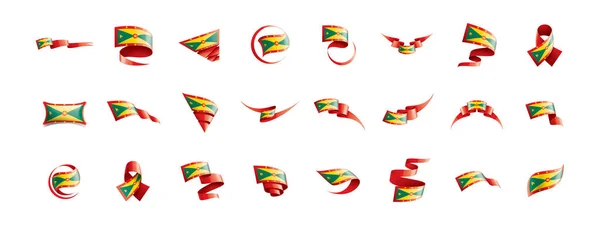 Grenada flag, vector illustration on a white background — Stock Vector