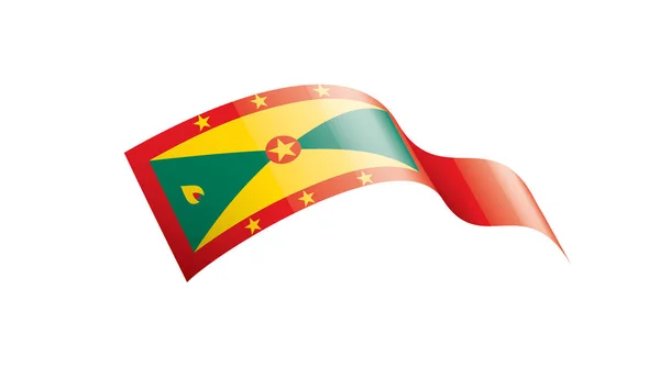 Флаг Гренады, векторная иллюстрация на белом фоне — стоковый вектор