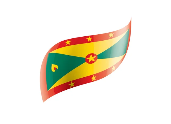 Vlag van Grenada, vectorillustratie op een witte achtergrond — Stockvector