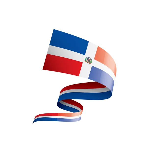 Dominicana прапор, Векторні ілюстрації на білому фоні — стоковий вектор