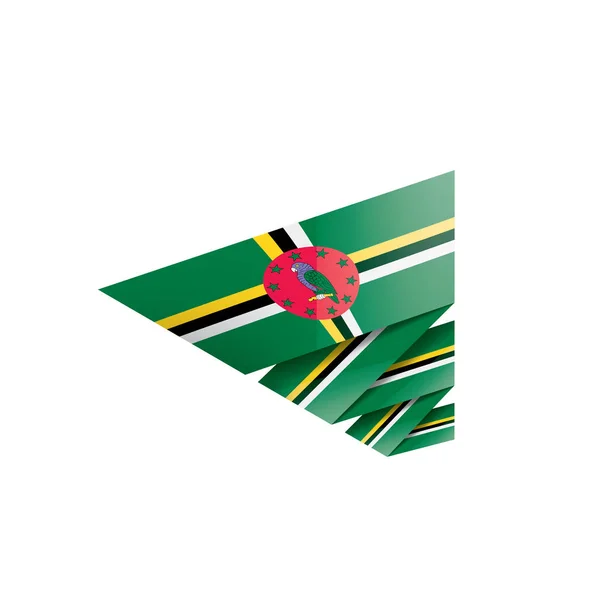 Bandera de Dominica, ilustración vectorial sobre fondo blanco — Vector de stock