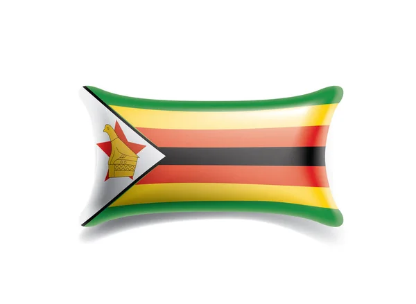 Zimbabwe-flagg, vektorillustrasjon på hvit bakgrunn – stockvektor