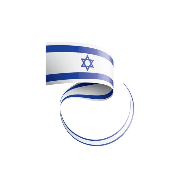 Israel flag, vector illustration on a white background — Stock Vector