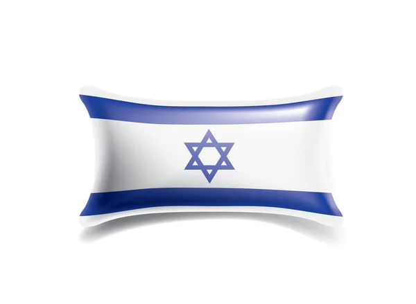 Israel vlag, vector illustratie op een witte achtergrond — Stockvector