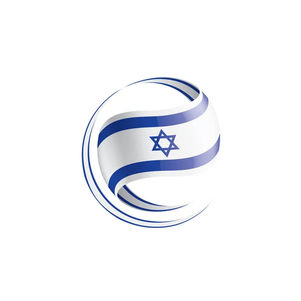 Drapeau Israël, illustration vectorielle sur fond blanc — Image vectorielle