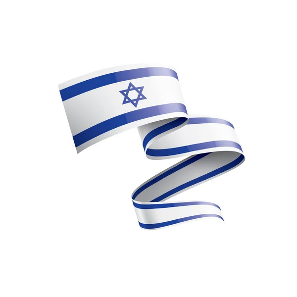 Flaga izraelska, ilustracja wektora na białym tle — Wektor stockowy