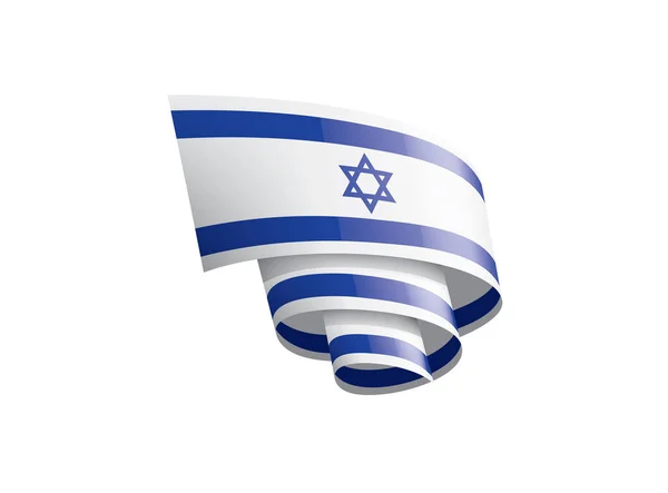 Bandera de Israel, ilustración vectorial sobre fondo blanco — Archivo Imágenes Vectoriales