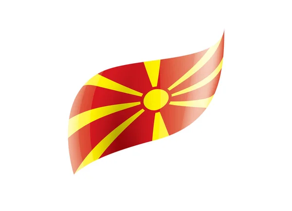 Bandera de Macedonia, ilustración vectorial sobre fondo blanco — Vector de stock