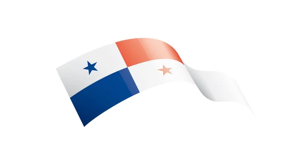 Drapeau Panama, illustration vectorielle sur fond blanc — Image vectorielle