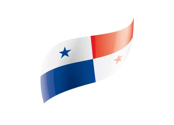 Panama flag, vektordarstellung auf weißem hintergrund — Stockvektor