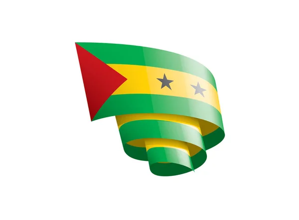 São Tomé och Príncipe flagga, vektor illustration på en vit bakgrund — Stock vektor