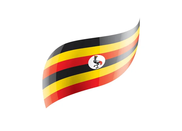 Bandera de Uganda, ilustración vectorial sobre fondo blanco — Vector de stock