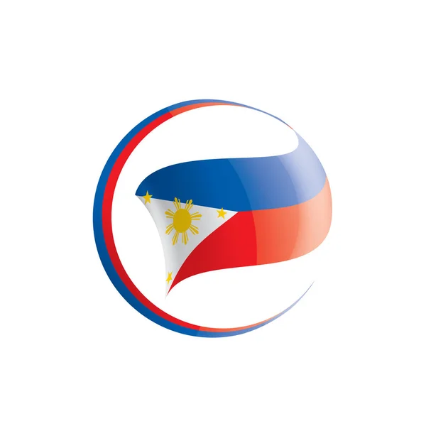 フィリピンの旗、白の背景にベクトル画像 — ストックベクタ