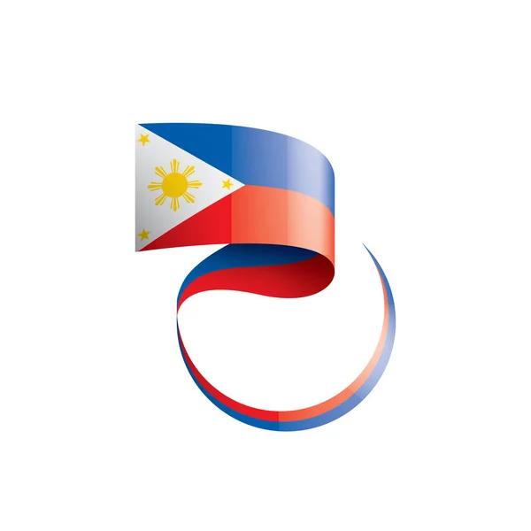Filippinerna flagga, vektorillustration på vit bakgrund — Stock vektor